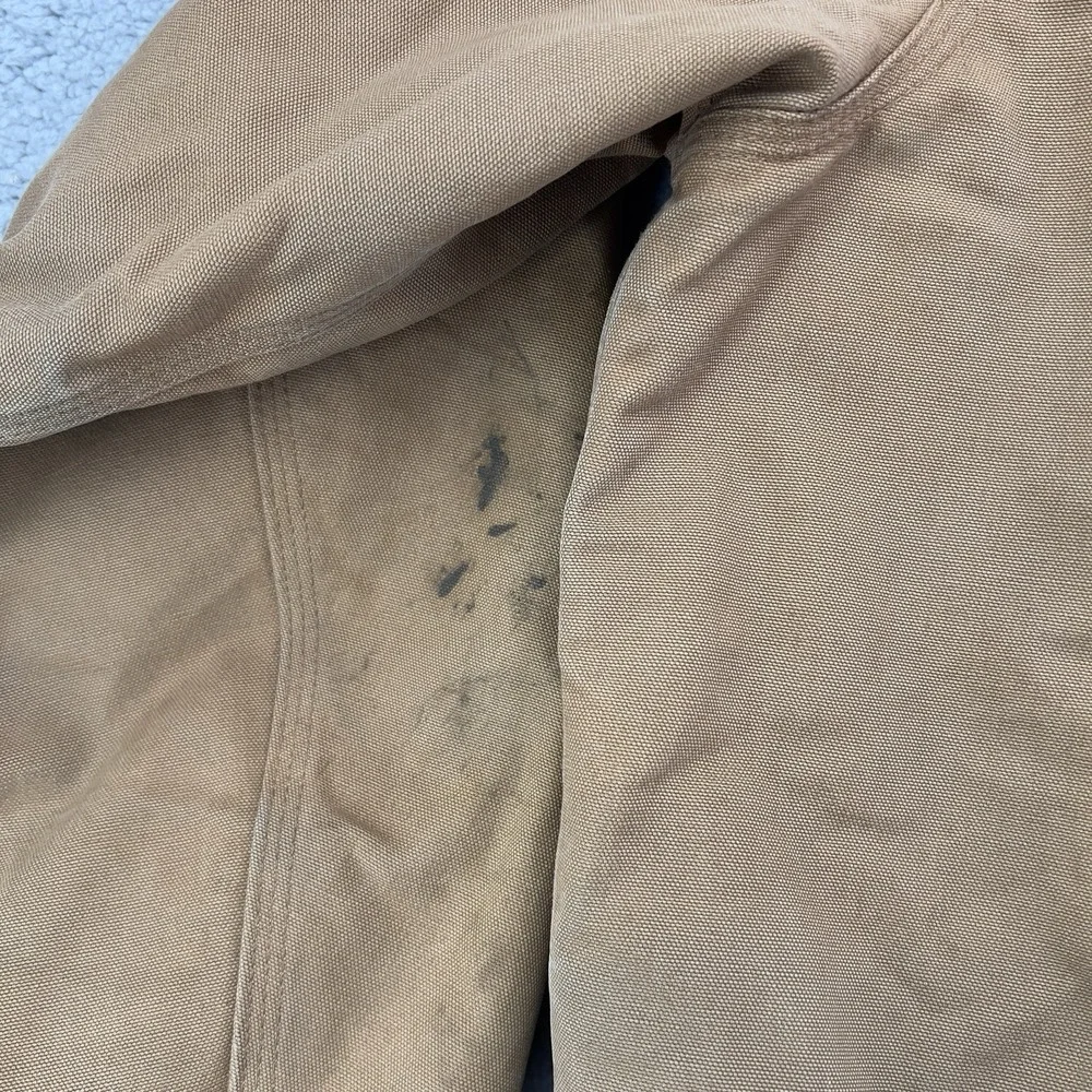 Vintage Carhartt Duck Quilt Lined Jacket Brown Mens 46 Made in USA - Picture 12 of 14